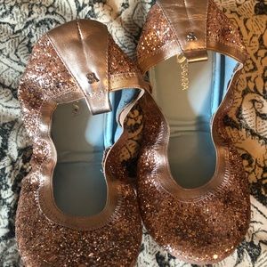 Yosi rose gold flats
